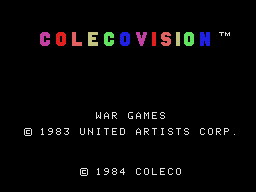 War Games title screen for Colecovision